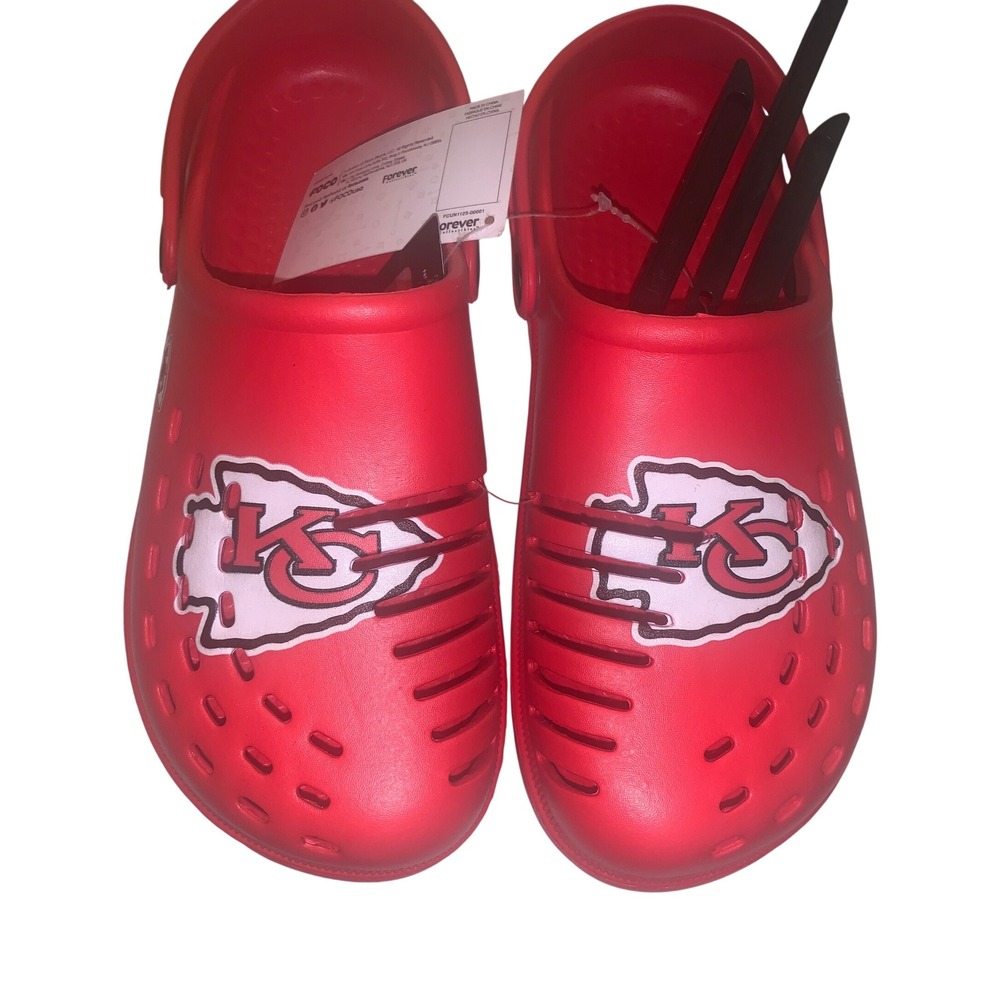 FOCO NFL Kansas City Chiefs Red Slip On Shoes Mens Size M 9-10 New with Flaws